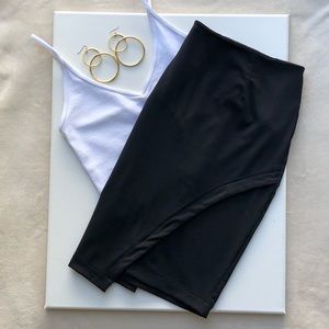 David Lerner asymmetrical high/low pencil skirt